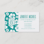 写真卒業|ハワイアンハイビスカスフロー コーリングカード (裏面)