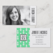 写真卒業|パイナップルミントパターン コーリングカード (正面/裏面)