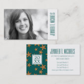 写真卒業|ヒトデの模様 コーリングカード (正面/裏面)