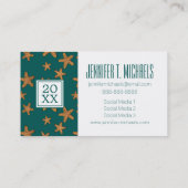 写真卒業|ヒトデの模様 コーリングカード (裏面)