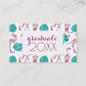 写真卒業|ピンクフラミンゴス コーリングカード (裏面)