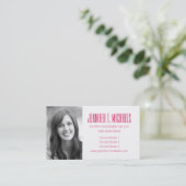 写真卒業|レトロフラミンゴパターン コーリングカード (スタンド正面)