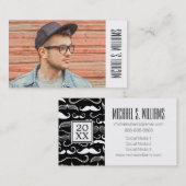 写真卒業|口ひげのパターン コーリングカード (正面/裏面)