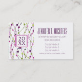 写真卒業|多色ドット コーリングカード (裏面)