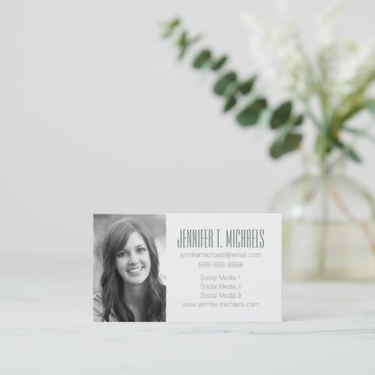 写真卒業|幾何レトロスタイル コーリングカード (スタンド正面)