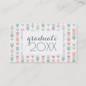 写真卒業|幾何レトロスタイル コーリングカード (裏面)