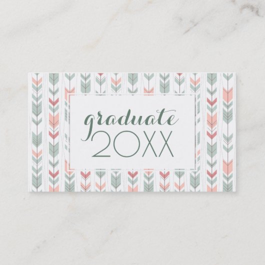 写真卒業|幾何レトロスタイル コーリングカード (裏面)