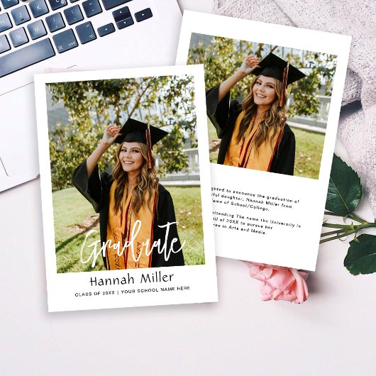 写真卒業 案内状