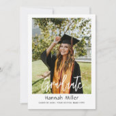 写真卒業 案内状 (正面)