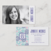 写真卒業|民族ペイズリー コーリングカード (正面/裏面)