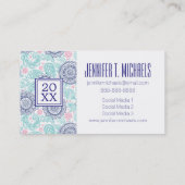 写真卒業|民族ペイズリー コーリングカード (裏面)