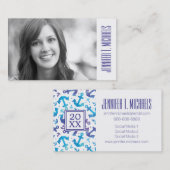 写真卒業|絞り染めいかりパターン コーリングカード (正面/裏面)