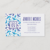 写真卒業|絞り染めいかりパターン コーリングカード (裏面)