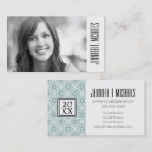 写真卒業|絡み合ったラティスパターン コーリングカード (正面/裏面)