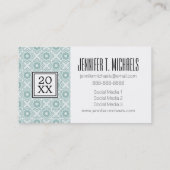 写真卒業|絡み合ったラティスパターン コーリングカード (裏面)