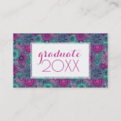 写真卒業|華やかな花 コーリングカード (裏面)