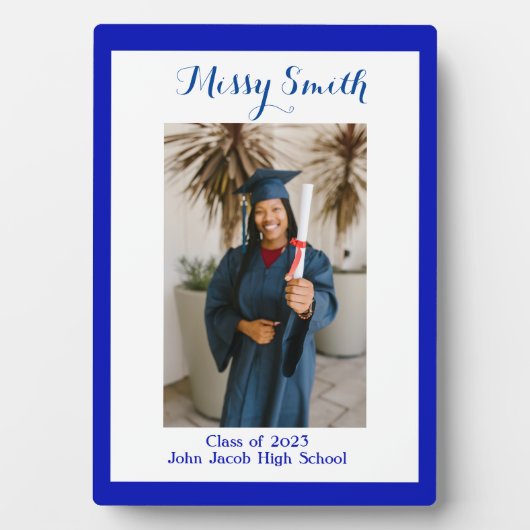 写真卒業、2023年クラス青 フォトプラーク (正面)