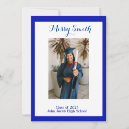 写真卒業、2023年クラス青 招待状