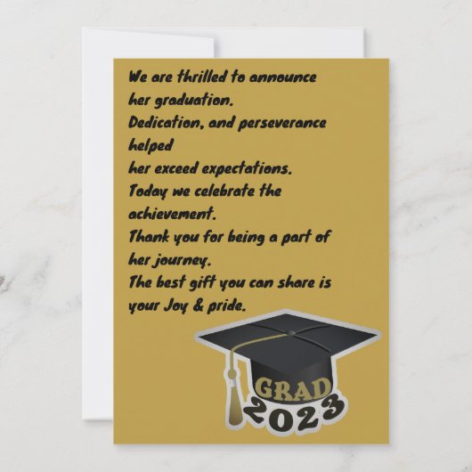 写真卒業Grad 2023発表 案内状 (裏面)