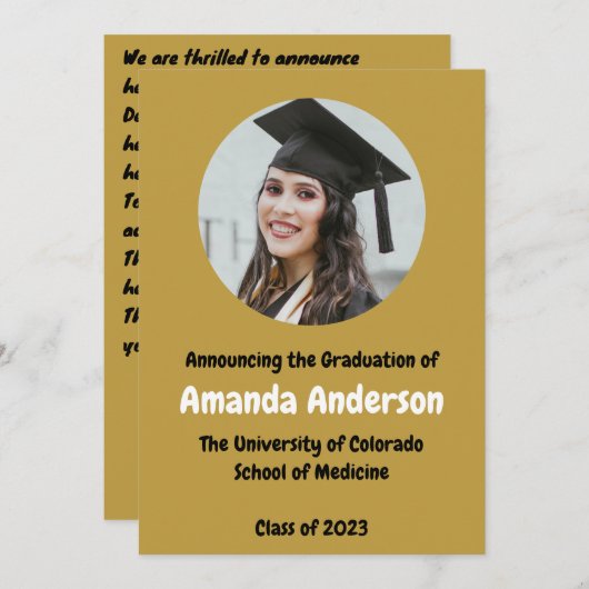 写真卒業Grad 2023発表 案内状 (正面/裏面)