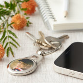 写真卵形のKeychain キーホルダー (側面)