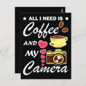 写真及びコーヒーおもしろい引用文 ポストカード (正面/裏面)