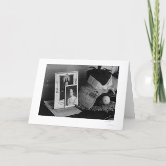 写真及び想い出の品のレコードプレーヤーの上、Yonemitsu カード