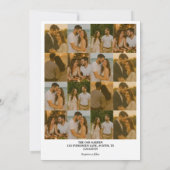 写真収集ミニマル文字結婚式招待状 招待状 (裏面)