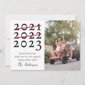 写真取り消し線2023年新年おもしろい再挑戦 シーズンカード (正面)