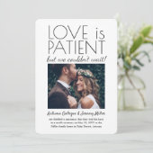 写真受付のみ 愛は忍耐 ウェディング 招待状 (スタンド正面)