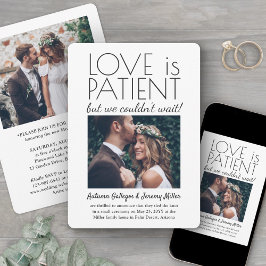 写真受付のみ 愛は忍耐 ウェディング 招待状