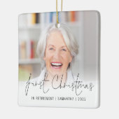 写真名の年の初めてのクリスマス 退職した セラミックオーナメント (左)