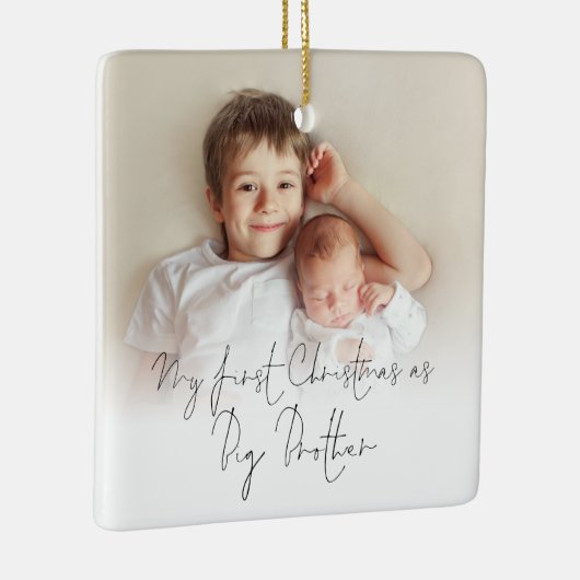 写真名の年初めてのクリスマスビッグブラザーセラミ セラミックオーナメント (右)