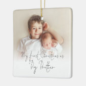 写真名の年初めてのクリスマスビッグブラザーセラミ セラミックオーナメント (左)