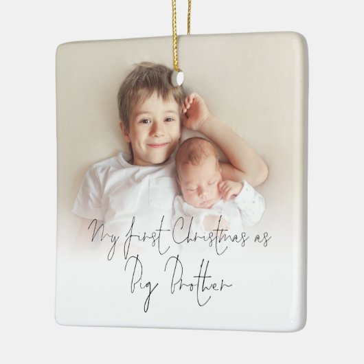 写真名の年初めてのクリスマスビッグブラザーセラミ セラミックオーナメント (左)