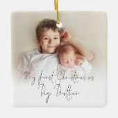 写真名の年初めてのクリスマスビッグブラザーセラミ セラミックオーナメント (正面)