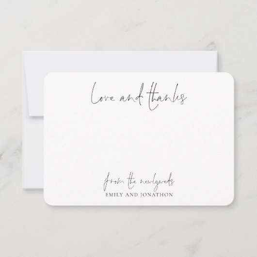 写真名ス結婚クリプトの新しい愛感謝してい サンキューカード (正面)