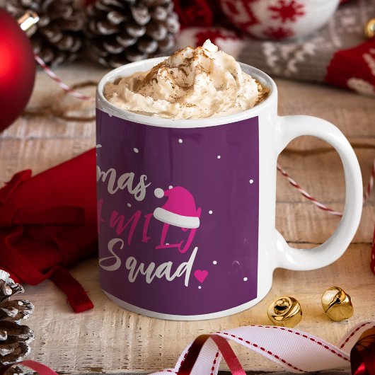 写真名パーソナライズされたクリスマスおもしろい家族 コーヒーマグカップ