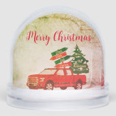 写真名レッドトラックメリーレトロヴィンテージクリスマス (正面)