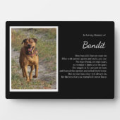 写真名付き記念犬スピリチュアル詩天国 フォトプラーク (正面)