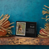 写真名付き記念犬スピリチュアル詩天国 フォトプラーク (側面)