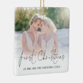 写真名初めてのクリスマス年 セラミックオーナメント (右)