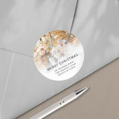 写真名差出人住所メリークリスマス ラウンドシール