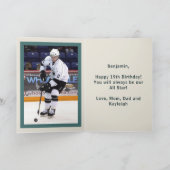 写真名年齢文字ジャージー番号ホッケースポーツ カード (内部)