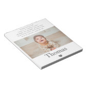 写真名最初の誕生日パーティーハート ノートパッド (アングル)