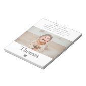 写真名最初の誕生日パーティーハート ノートパッド (回転)