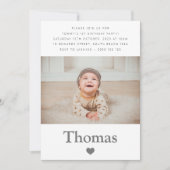 写真名最初の誕生日パーティーハート 招待状 (正面)