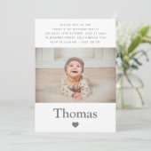 写真名最初の誕生日パーティーハート 招待状 (スタンド正面)