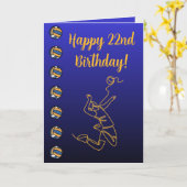 写真名気持ちスポーツテーマバレーボール カード (黄色い花)