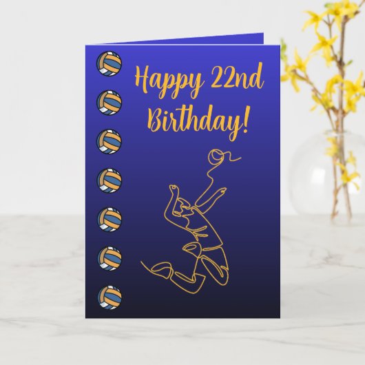 写真名気持ちスポーツテーマバレーボール カード (黄色い花)